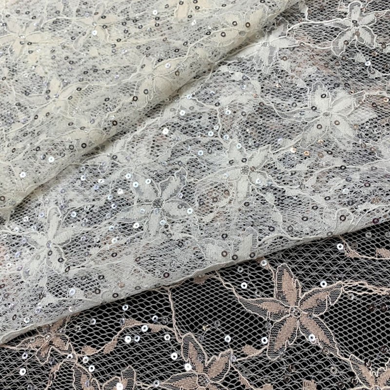 Lace Fabric Sequin Kids Polyester for Women's Wear Wholesale Supplier 5